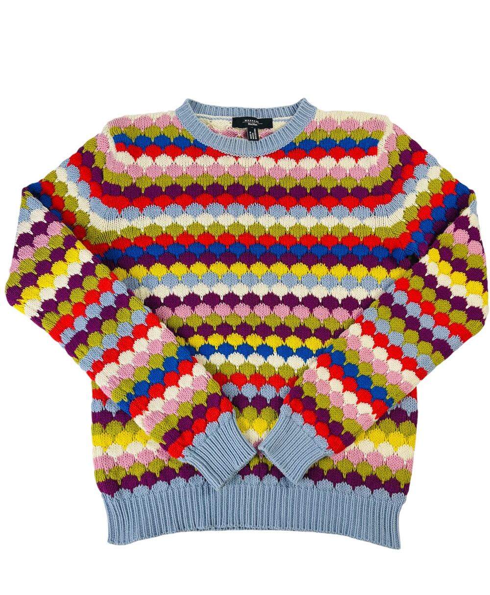 Weekend Max Mara Albero Sweater size S Crewneck Colorful knit striped